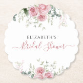 Elegante Eukalyptus & Roses Einladung Untersetzer (Vorderseite)