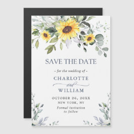 Elegante Eukalyptus Save the Date Magnetkarte
