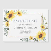 Elegante Eukalyptus Save the Date Magnetkarte (Vorderseite)