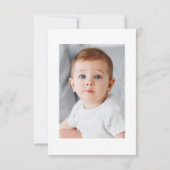 elegante Eukalyptus-Taufkarte Einladung (Rückseite)