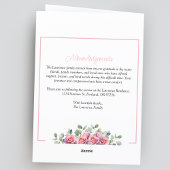 Elegante Eukalyptus- und Rose-Beerdigung gefaltet Programm