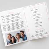 Elegante Eukalyptus- und Rose-Beerdigung gefaltet Programm