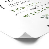 Elegante Eukalyptus Watercolor Probe Abendessen Poster (Ecke)