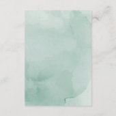 Elegante Eukalyptus Wedding Details Einschlusskart Begleitkarte (Rückseite)