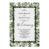 Elegante Eukalyptus Wedding Zeremony Program Hand Poster (Vorderseite)