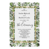 Elegante Eukalyptus Wedding Zeremony Program Hand Poster (Vorderseite)