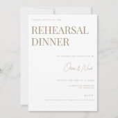 Elegante Eukalyptus White Probe Dinner Card Einladung (Vorderseite)