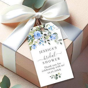 Elegante Eukalyptusblaue Rosen Danke Geschenkanhänger