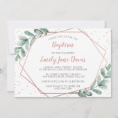 Elegante Eukalyptustaufe oder Weihnachten Einladung (Vorderseite)