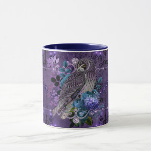 Elegante Eulen-Blumen-Vintage-Kronleuchter-Juwel Tasse