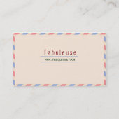 Elegante European Travel Business Card Visitenkarte (Rückseite)