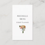 Elegante Event-Planer Botanische Blush-Rose Visitenkarte (Vorderseite)
