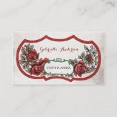 Elegante Eventplaner Vintage Rote Rose Visitenkarte (Vorderseite)