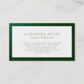 Elegante Eventplanner Business Card Visitenkarte (Rückseite)