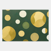 Elegante Evergreen Collection Elfenbein und Gold Geschenkpapier Set (Vorderseite 3)