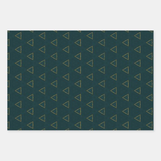 Elegante Evergreen und Gold Weihnachten Geschenkpapier Set (Vorderseite 3)