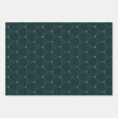 Elegante Evergreen und Gold Weihnachten Geschenkpapier Set (Vorderseite)