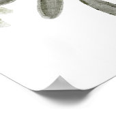 Elegante Evergreens und Winter Florals Baby Willko Poster (Ecke)