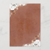 Elegante Exotic Boho Hochzeitdetails Begleitkarte (Rückseite)