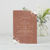 Elegante Exotic Boho Hochzeitdetails Begleitkarte (Stehend Vorderseite)