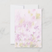 Elegante Exotic Soft Pink Calligraphy RSVP Karte (Rückseite)