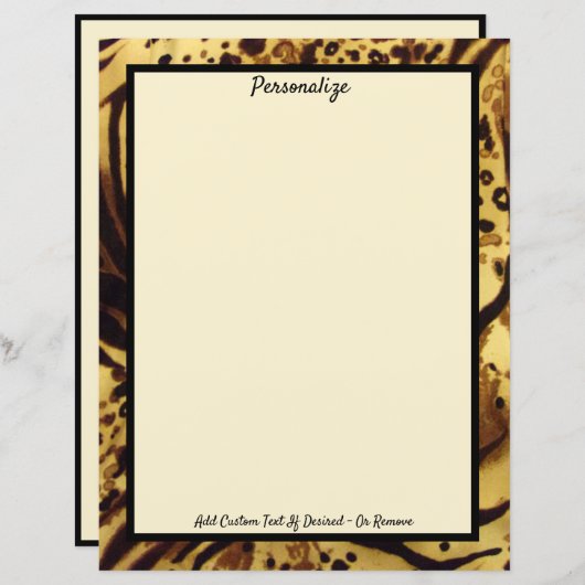 Elegante Exotic Tiger Skin Wild Animal Stationery (Vorne/Hinten)