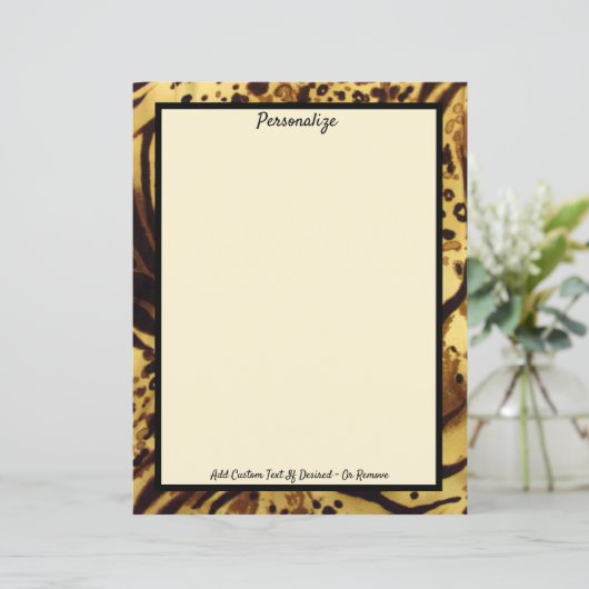 Elegante Exotic Tiger Skin Wild Animal Stationery (Stehend Vorderseite)