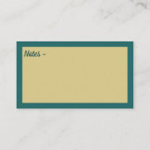 Elegante exotische tropische Aquamarine Foliage Visitenkarte (Rückseite)