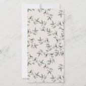 Elegante Expectant Women Foliage Baby Shower laden Dankeskarte (Rückseite)