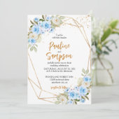 Elegante Exquisite Blumen Hochzeit Einladung (Stehend Vorderseite)