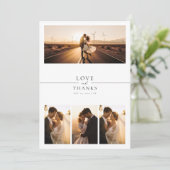 Elegante Extravagante 8-Foto Hochzeit Dankeskarte (Stehend Vorderseite)