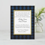 Elegante Extravagante Fringe Wedding Einladungen (Stehend Vorderseite)