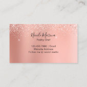 Elegante Extravagante Imitate Rose Gold Cupcake Sü Visitenkarte (Rückseite)