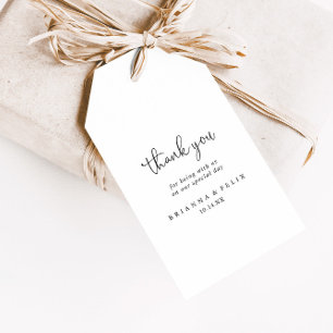 Elegante Extravagante Script-Hochzeit Vielen Dank Geschenkanhänger