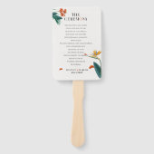 Elegante Extravagante tropische Blume Hochzeit Fächer (Vorderseite)