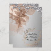 Elegante Extravaganza Personalisiert Dankeschön Ka Dankeskarte (Vorne/Hinten)