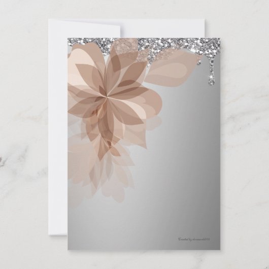 Elegante Extravaganza Personalisiert Dankeschön Ka Dankeskarte (Rückseite)