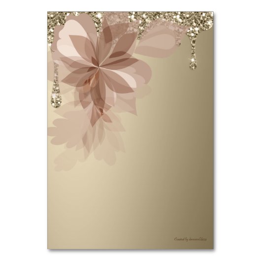 Elegante Extravaganza Table Wedding Card Tischnummer (Rückseite)