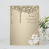 Elegante Extravaganza Wedding Invitation Card Einladung (Stehend Vorderseite)
