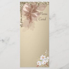 Elegante Extravaganza Wedding Menu Card Menükarte