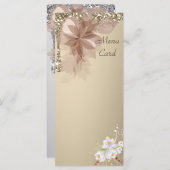 Elegante Extravaganza Wedding Menu Card Menükarte (Vorne/Hinten)