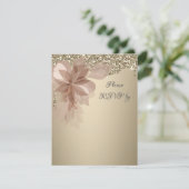 Elegante Extravaganza Wedding RSVP Response Card (Stehend Vorderseite)