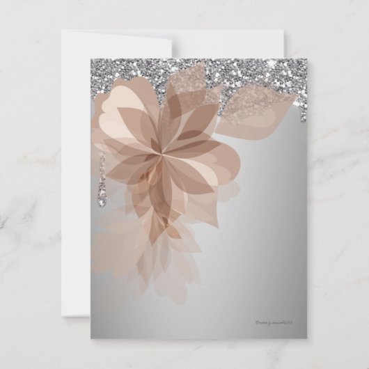 Elegante Extravaganza Wedding RSVP Response Card (Rückseite)