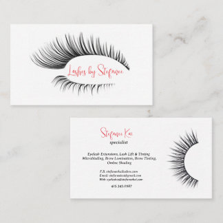 Elegante Eyelash-Erweiterungen/Tinting-Visitenkart Visitenkarte