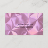 Elegante Eyelash Techniker Pink Silk Business Card Visitenkarte (Rückseite)