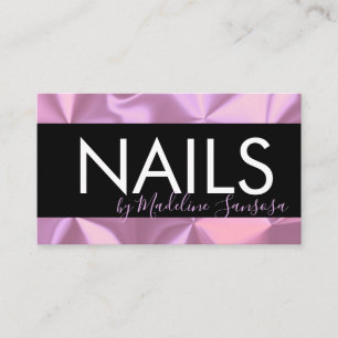 Elegante Eyelash Techniker Pink Silk Business Card Visitenkarte