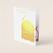 Elegante Fab Real Foil Geburtstagsparty Einladung (Vorderseite)