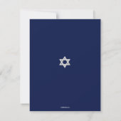 Elegante Fabric Bar Mitzvah Reply Card in der Mari RSVP Karte (Rückseite)