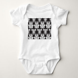 Elegante Fächer-Motive im goldenen Art Deco. Baby Strampler