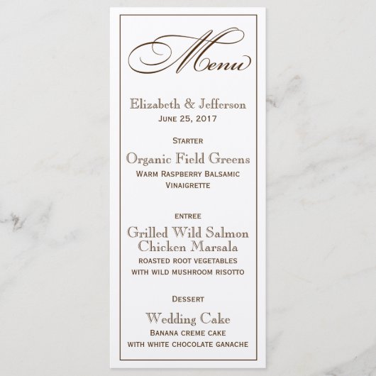 Elegante Faith Hope and Liebe Wedding Menu Card Menükarte (Vorderseite)